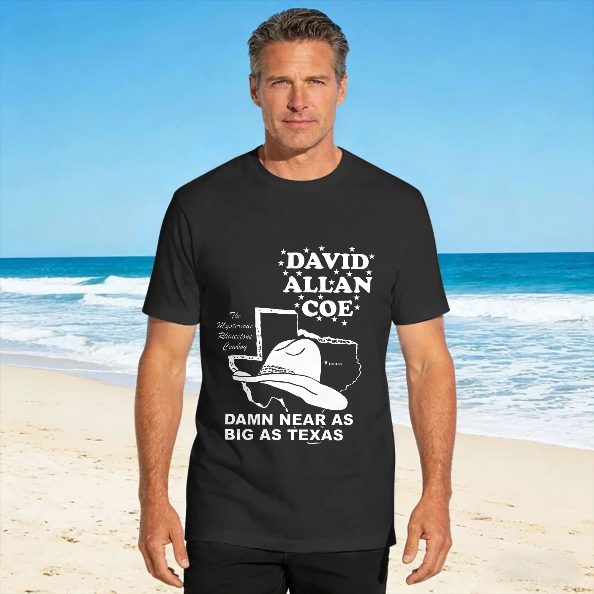 Man T Shirt Damn Near David Allan Coe T-Shirts Harajuku  Summer Tees Vintage Cotton Tops Plus Size 6XL