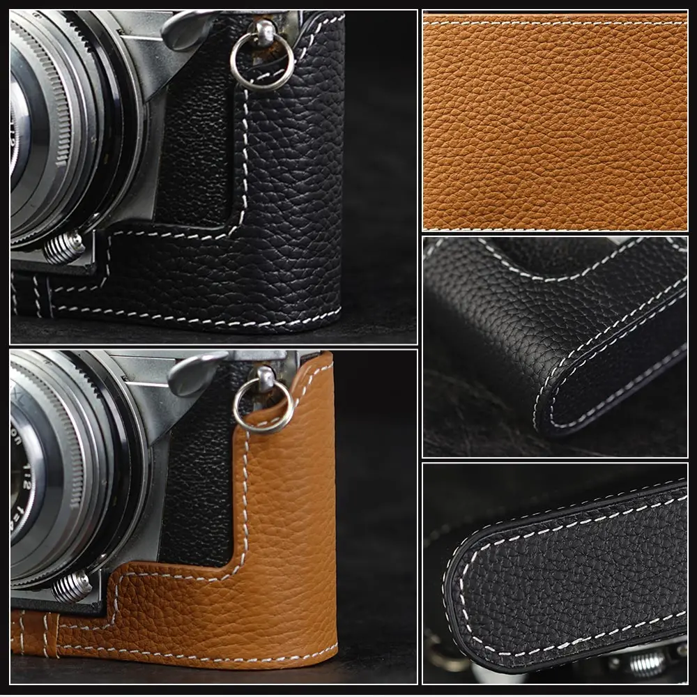 Quick Release Leather Camera Half Case Leather Case For KONICA IIIA Case Leather Camera Strap IIIA Case Handmade Half Case