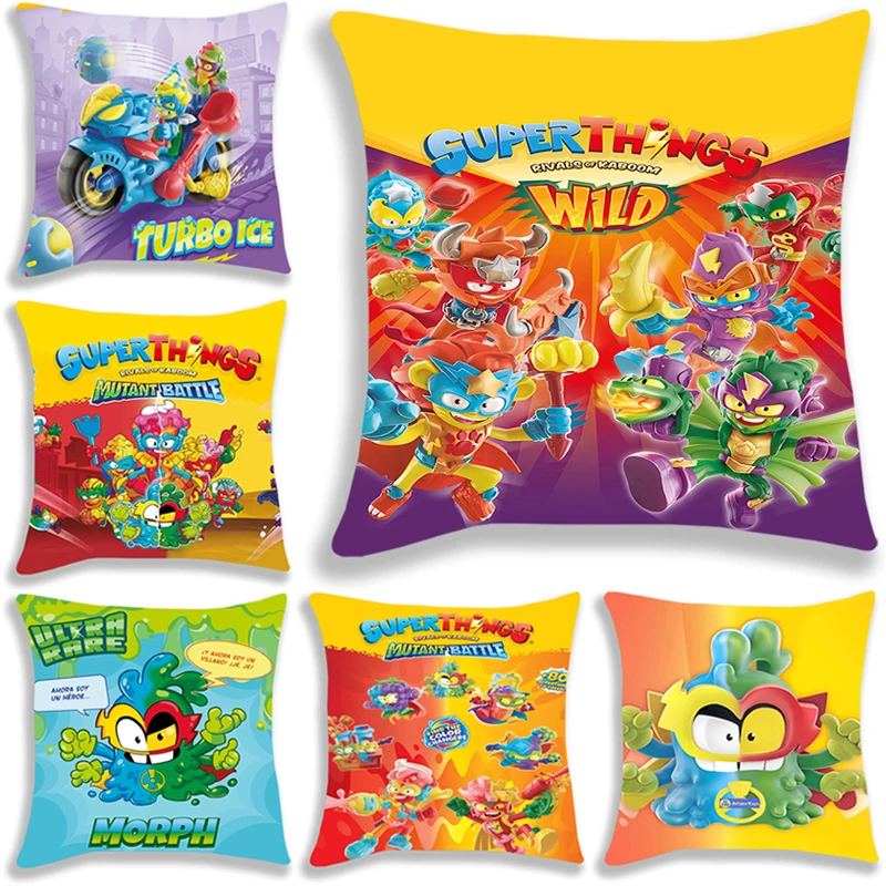 SuperZings Print Pillow Case Kids Cartoon Pillow Throw Comfortable Bed Safo Cushion Covers Super Things Decorative Pillowcase