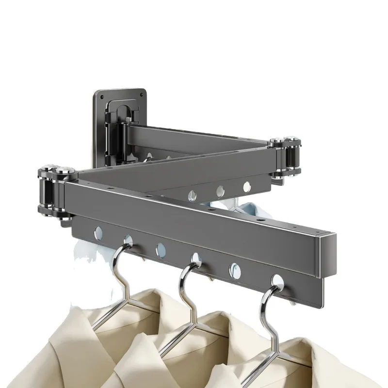 For Drying Folding Drying Rack No Punching Balcony Drying Rod Indoor