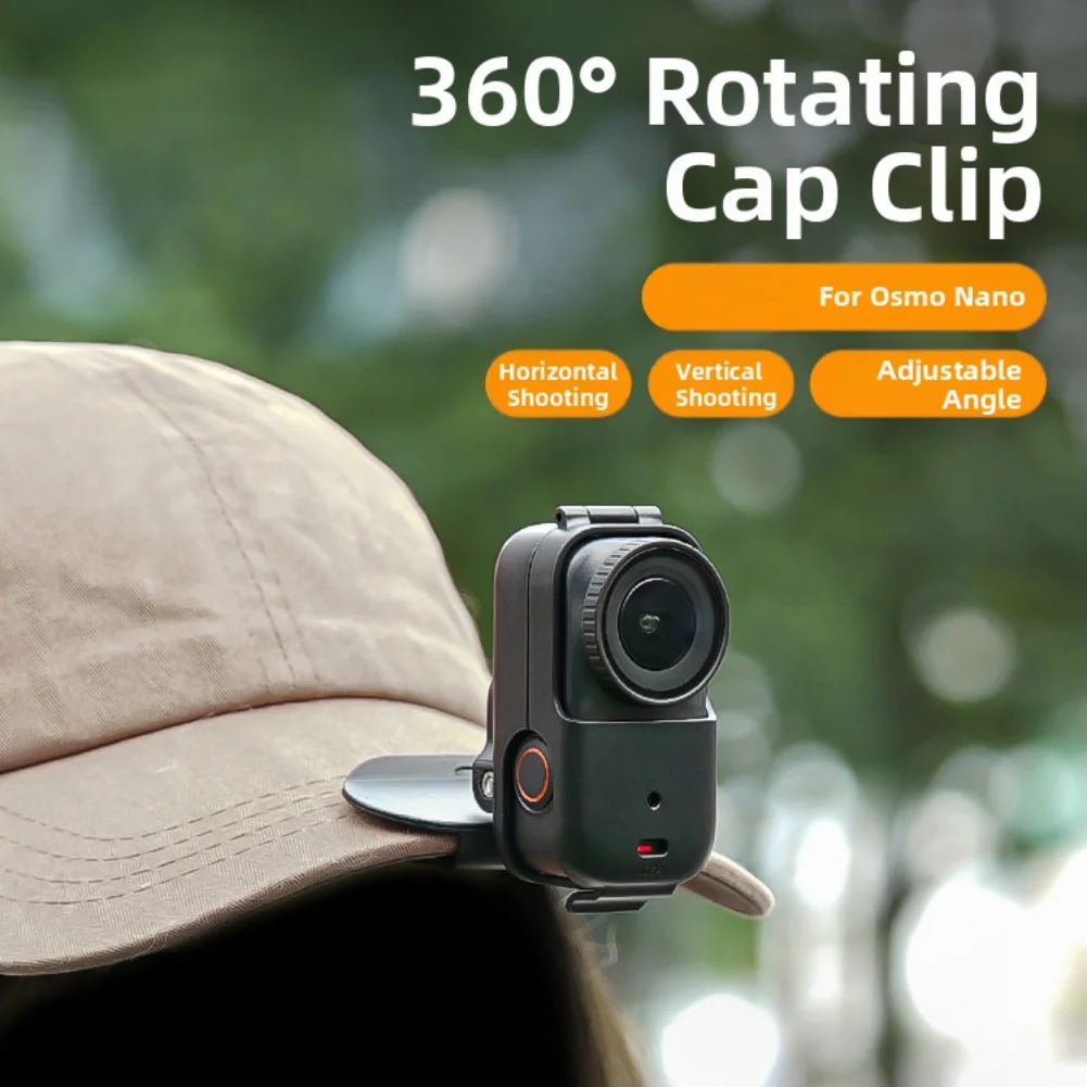 1 Pcs ABS Black Action Camera For DJI Osmo-Nano Hat Brim Clip Enhance Your First-Person Experience Replace Practical Accessories
