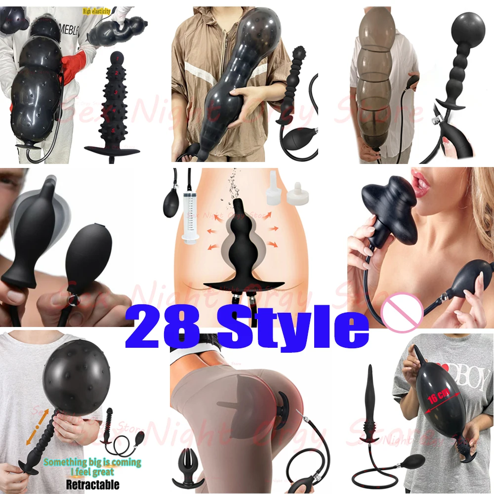 Super Huge Anal Plug Inflatable Butt Plug Dildo Pump Anus Clean Enema Sex Toy For Women/Men Vaginal Anal Toy Masturbator Dilator