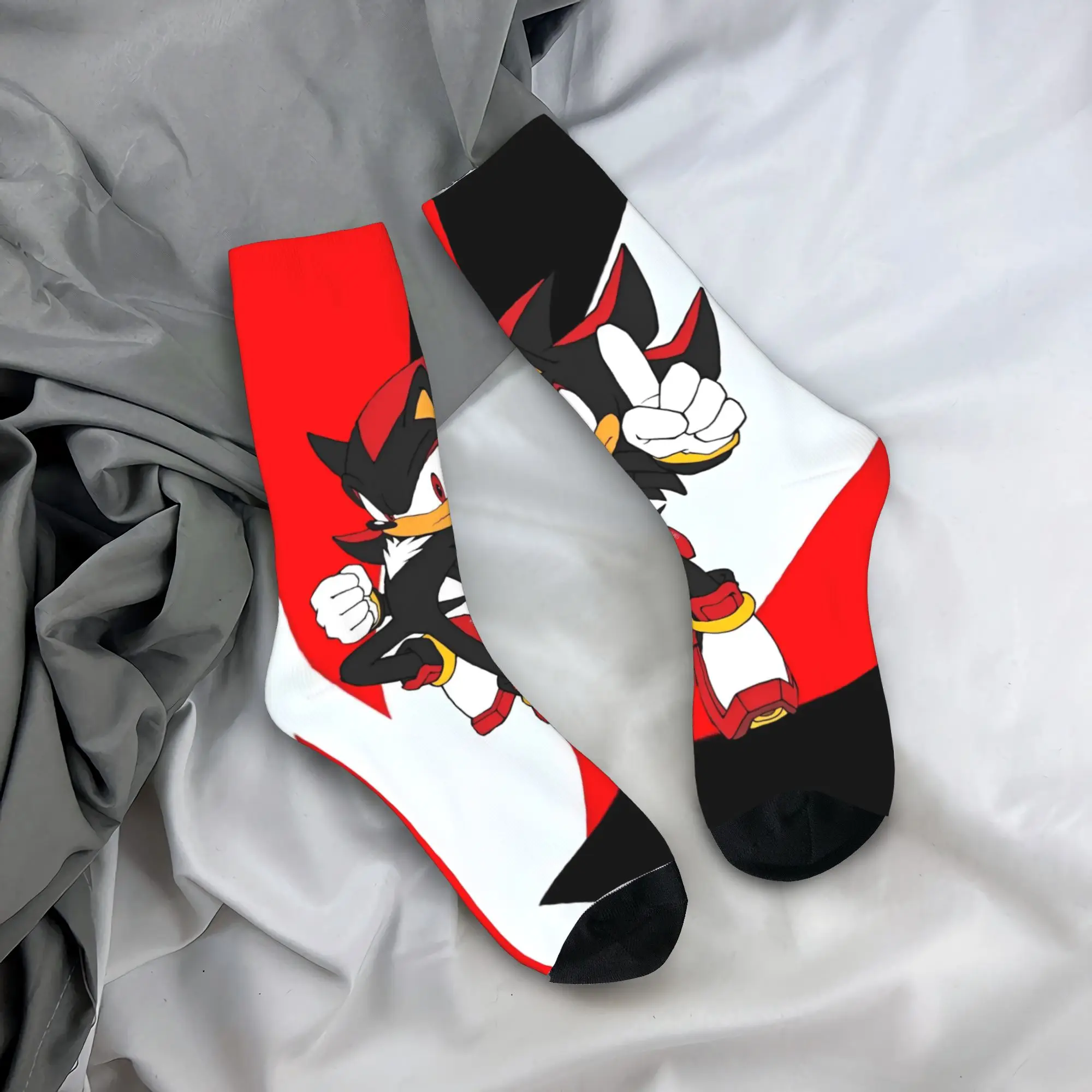 Shadow The Hedgehogs Socks Men Women Novelty Cartoon Socks Spring Summer Autumn Winter Middle Tube Socks