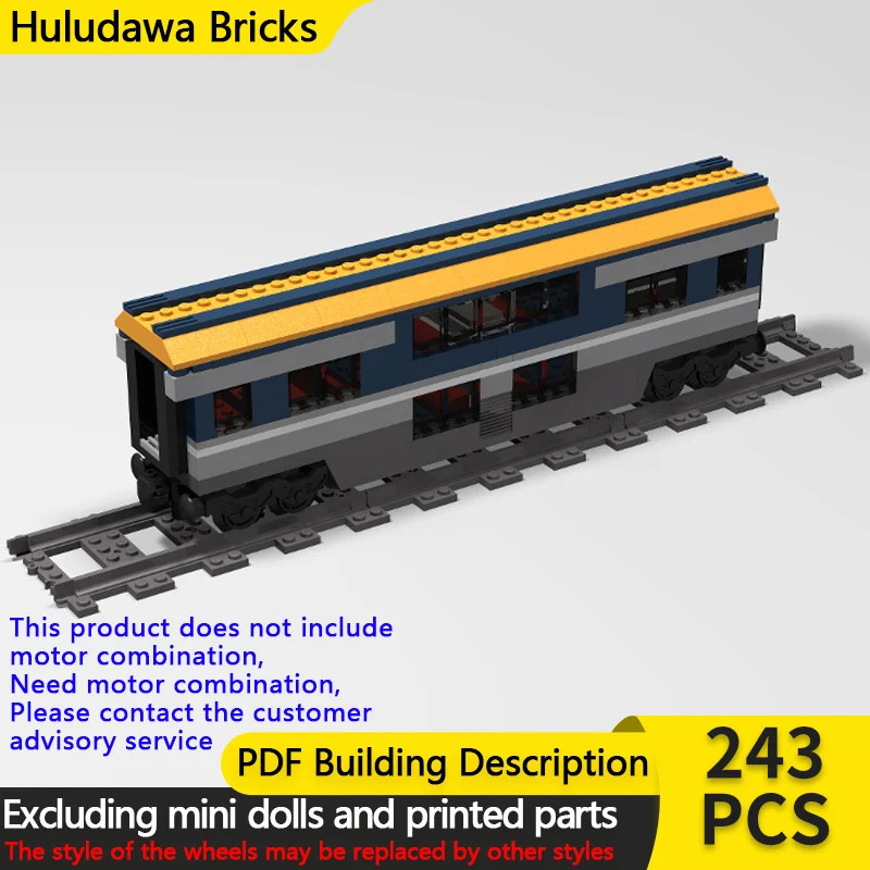 

Конструктор City Car Model MOC: Модульный поезд-гостиница для пассажирских перевозок, развивающая игрушка для детей, подарок на праздник, набор для сборки