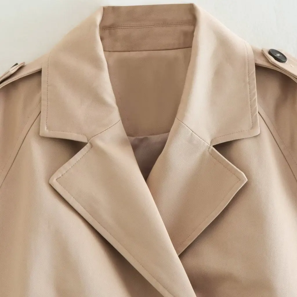 

Spring Summer Women's Belted Casual Trench Coat Jacket European American Style H8111 by Wholesale