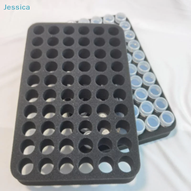 ♥ 60 슬롯 폼 패드 탈착식 바닥 칸막이, 15ml/10ml 네일 폴리시 또는 에센셜 오일 병 60개 보관 가능