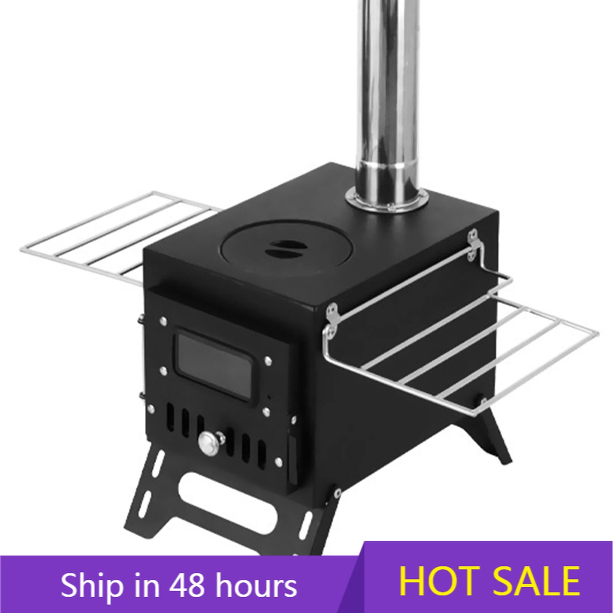 

POWER LEAP Modern Design Foldable Outdoor Wood-Burning Stove Free-Standing Installation for Camping Fuel Firewood