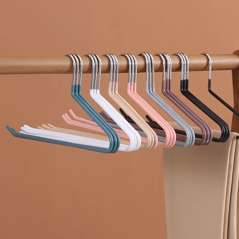 Metal Open-end Non Slip Slacks Pant Hangers Trouser Clothes storage Organizers Set  Home Storage Supplies