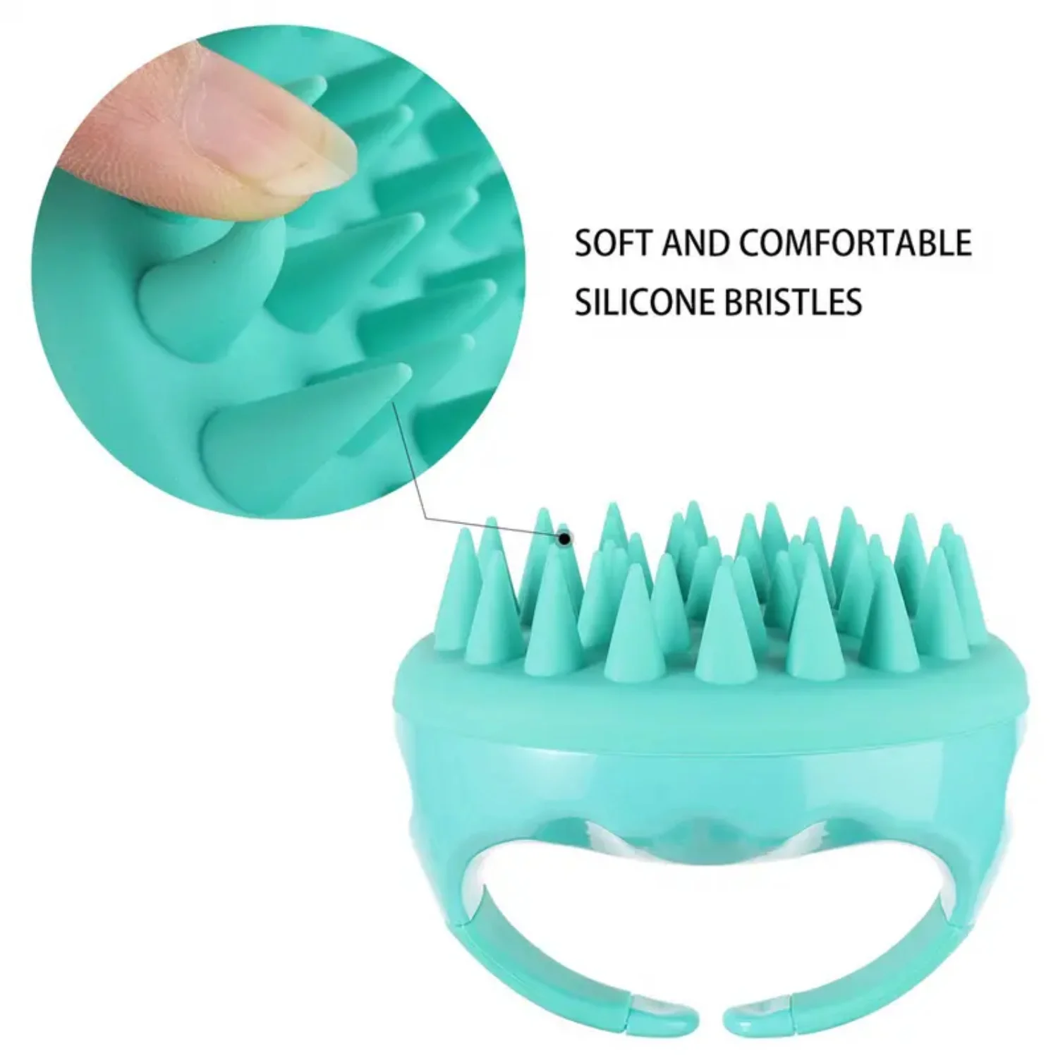 1pc Soft Silicone Head Scalp Massage Comb for Shampoo Brush, Hair Washing, Body Shower, Bath Spa - Slimming Massage Brush Peine