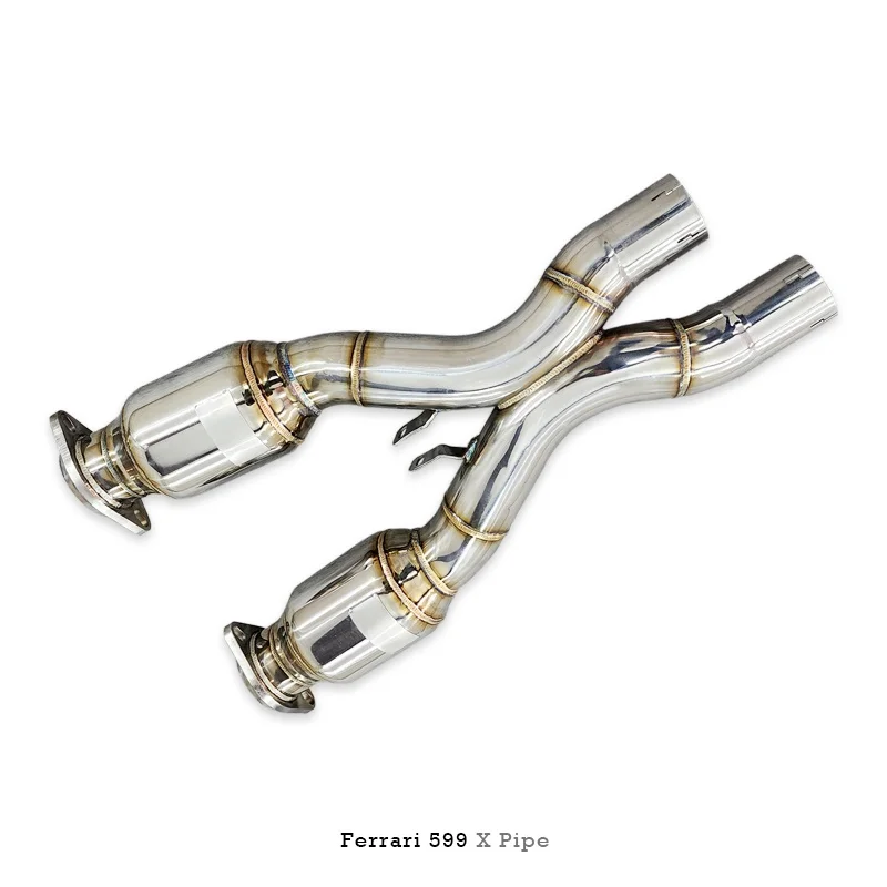 Head Section High flow Pipes Exhaust Pipes branch downpipe Exhaust Pipe with catalyst For Ferrari 599 GTB/GTO 2006-2016