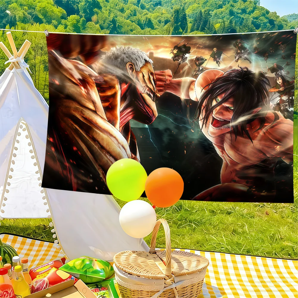 Anime A-attack On Titan Levi Ackerman Flag Suitable For Birthday Parties Living Room Bedroom And Outdoor Camping Decorations