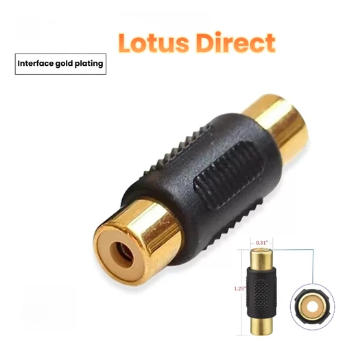 Adaptador acoplador RCA hembra a hembra, chapado en oro, extensor de conector de audio/vídeo sin pérdidas de señal, 4/20/40 Uds.
