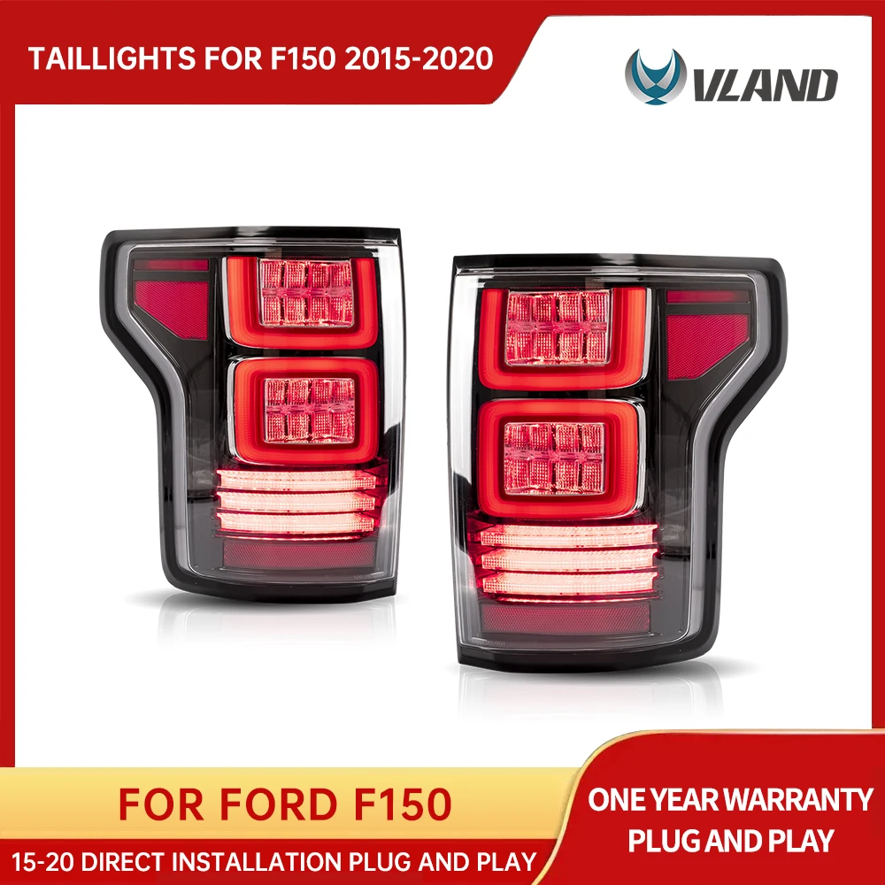 VLAND Tail Lamp For Ford Raptor Tail Lights 2017-2020 F-150 F150 LED Tail Light Dynamic DRL Reverse auto Accessories