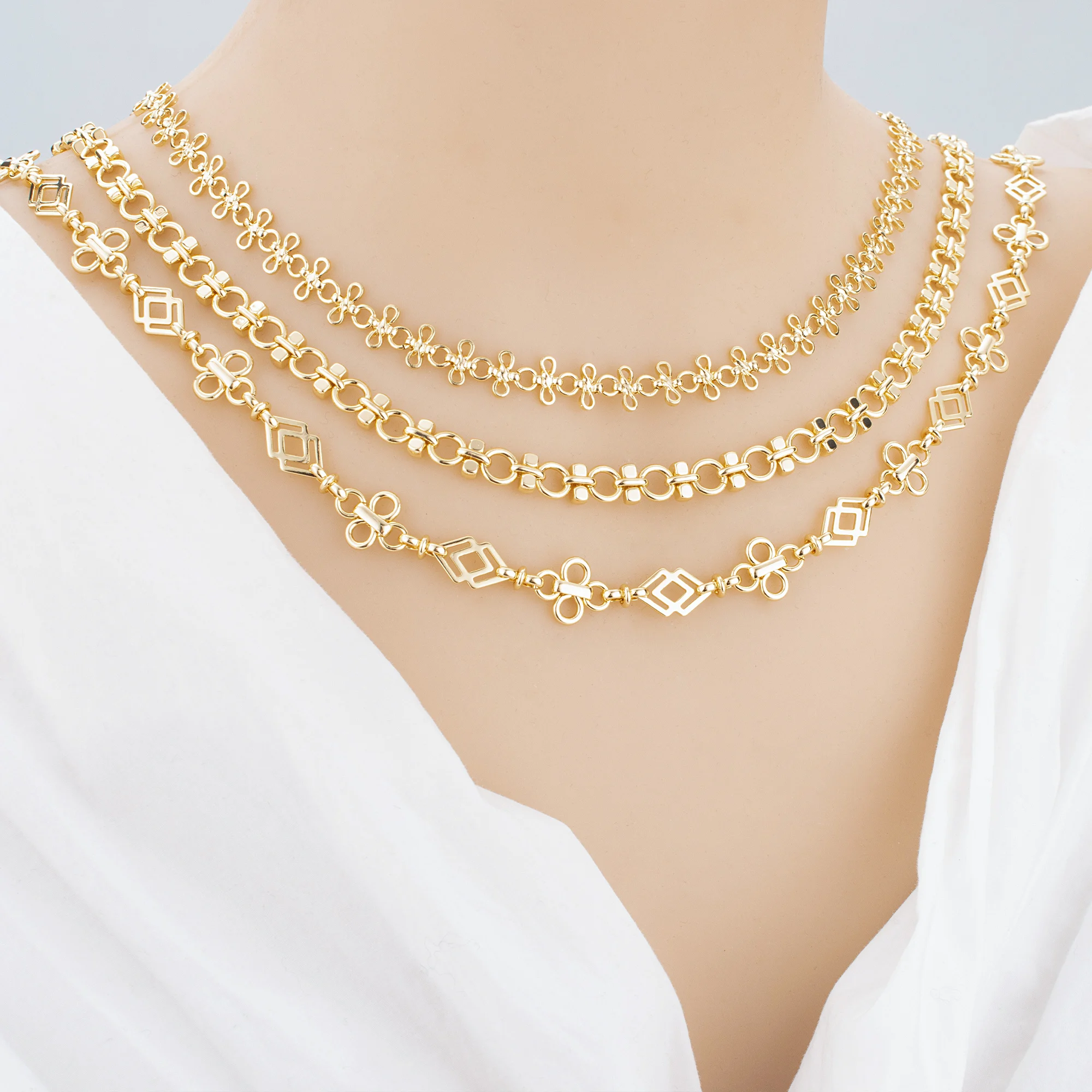 GUFEATHER,50cm/lot,C424,chain,18k gold rhodium plated,copper,nickel free,hand made,charms,jewelry making,diy bracelet necklace image 5