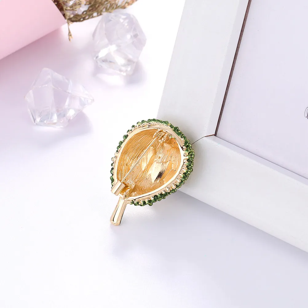 1Pcs Fruit Brooch Creative Durian Design Fashion Clothes Pin Party Brooch Elegant Breastpin Corsage Yellow Accessory