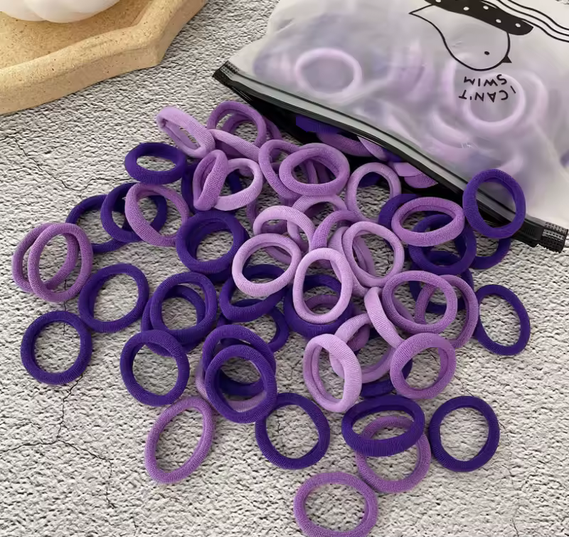 50/100Pcs Hair Bands for Children Colorful Nylon Scrunchie Hair Ties Rubber Band Kids Elastic Hair Leagues Girl Hair Accessories - Image 9
