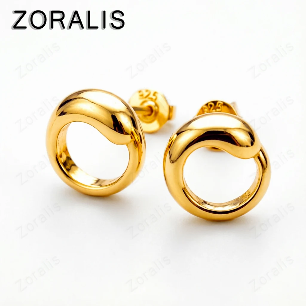 

18K Gold Water Droplet Stud Earrings For Women Earring Fashion Party Engagement Wedding Jewelry Birthday Gift