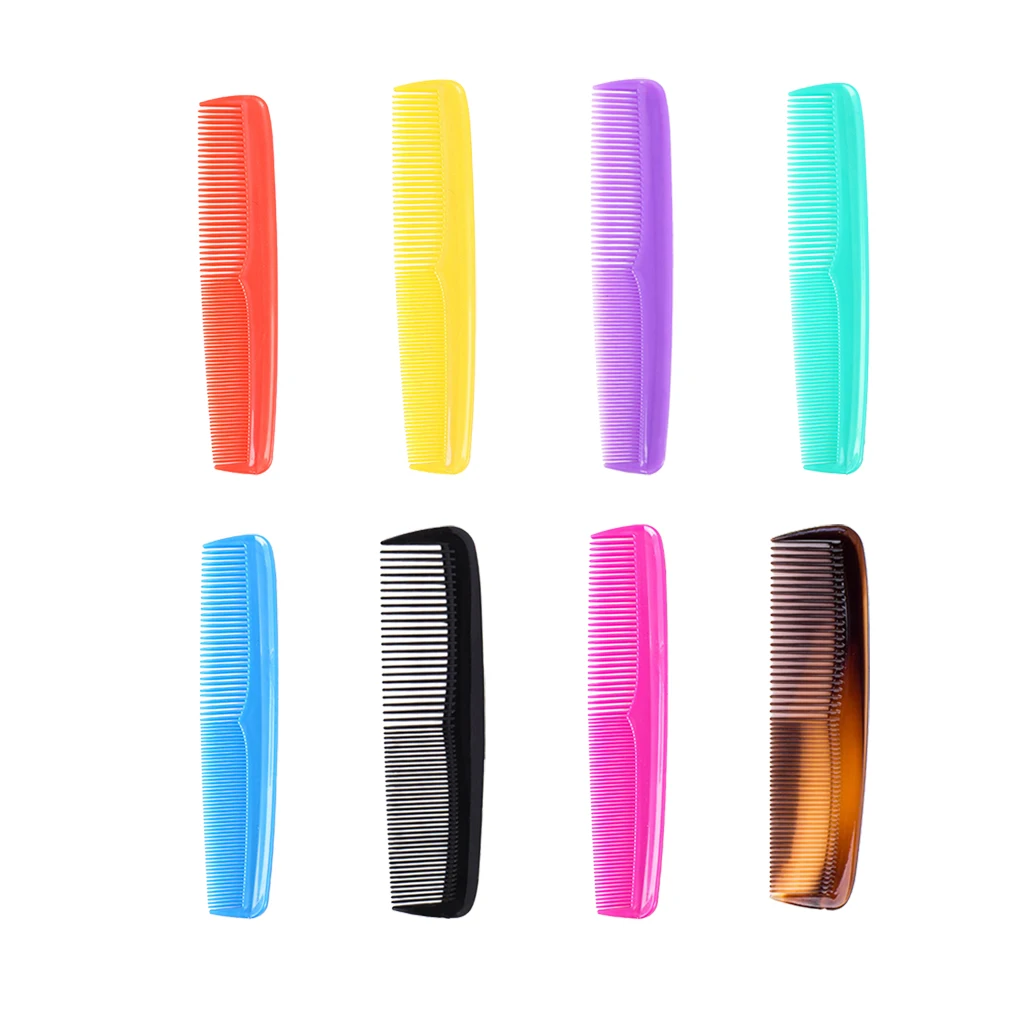 12x Plastic Combs Small Barbershop Tools Durable Practical Modelling Supply for Home Hair Salons Men Women Children Blue