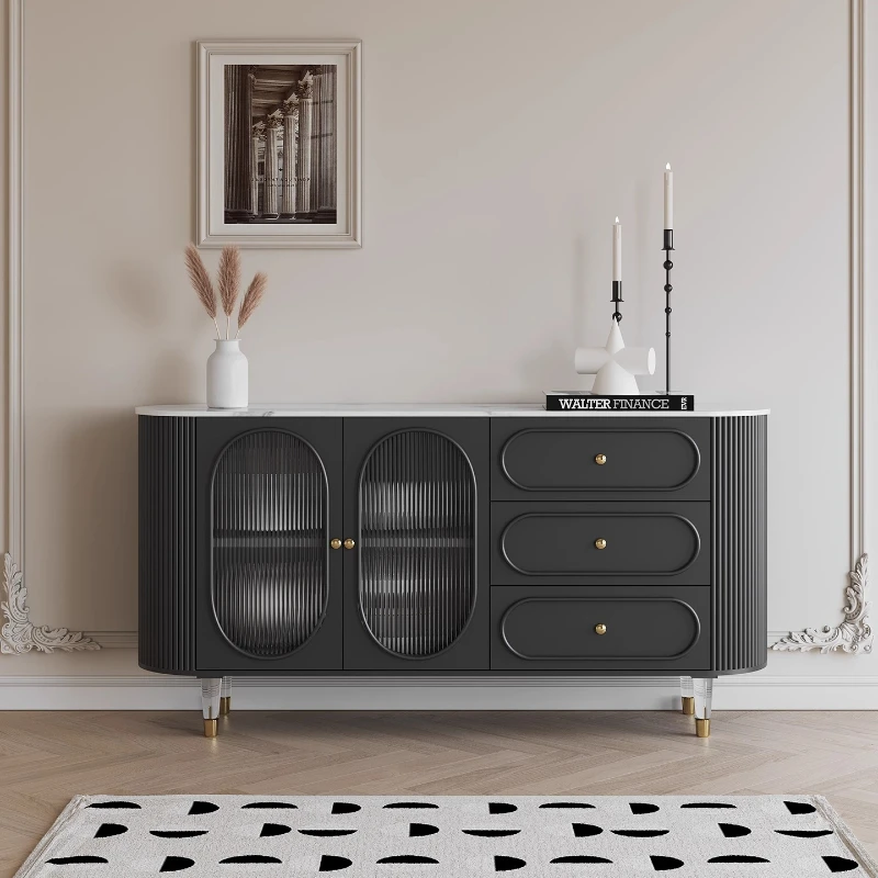 French Cabinet Modern Cabinet Living Room Display Sideboard Home Kitchen Luxury Showcase Storage Locker Exterior Furniture
