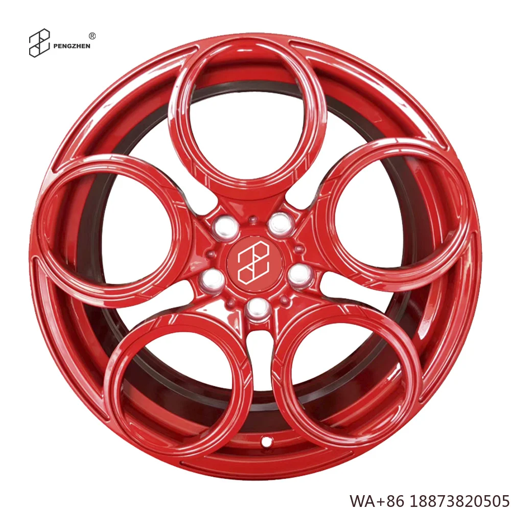 For  Red 5 Circle Spoke Forged Alloy 5x110 PCD R18 20 Inch  Passenger Car Rims for Alfa Romeo