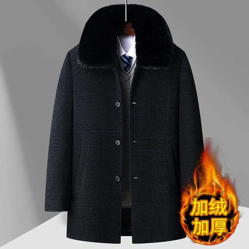 

Новое поступление, зимнее пальто, модные шерстяные пальто, утепленный плащ для мужчин, мужские шерстяные куртки высокого качества, размер M-4XL JJ931