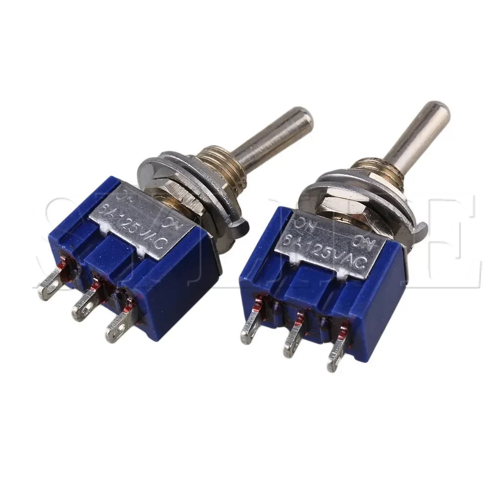 2pcs Blue Electirc 2 Position Toggle Switch SPDT AC 125V 6A TGA2