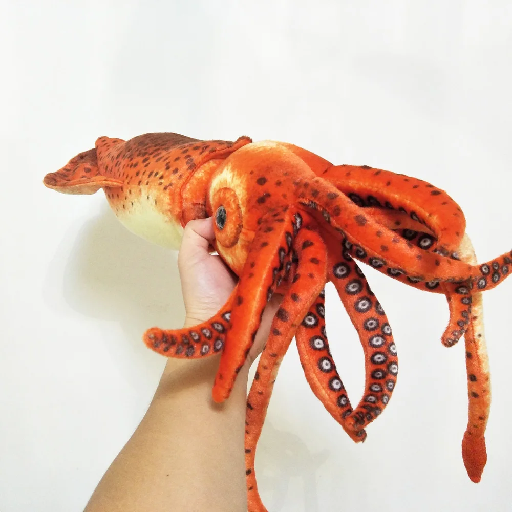 

Красный кальмар, морские животные, кукла, плюшевая игрушка, мягкая игрушка для ребенка, подарок на день рождения