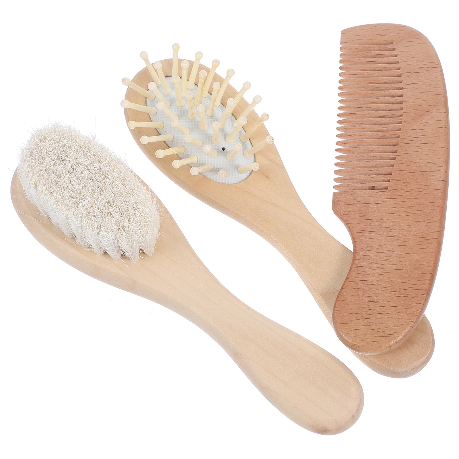 

1 комплект, детская деревянная щетка для волос, набор расчесок, нежный набор для ухода за новорожденными и взрослыми, массажер для кожи головы, глубокая очистка, уход за кожей головы ребенка