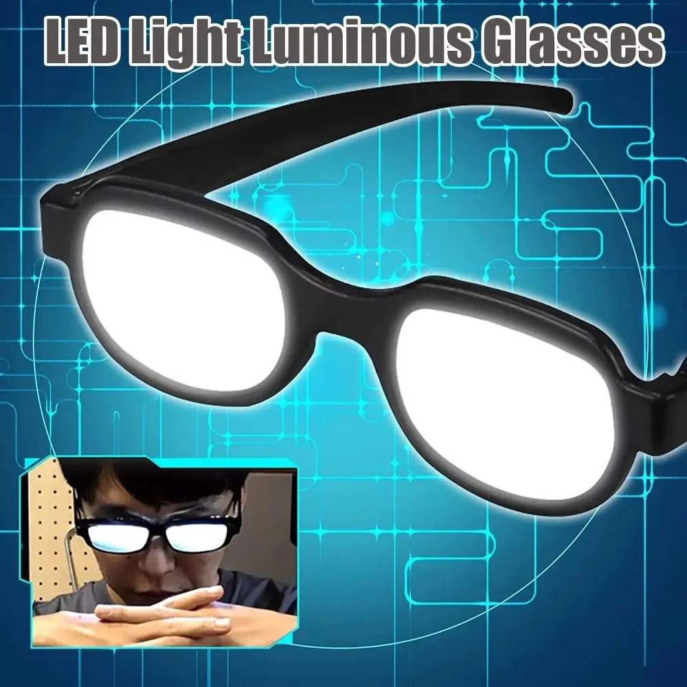 Мужские и женские светодиодные светящиеся очки, очки для косплея, аксессуары для Хэллоуина
