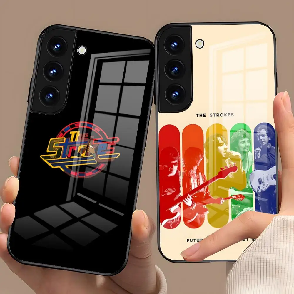 Band The S-strokes Phone Case For Samsung A57 A37 A17 A56 A36 A26 A16 A25 A35 A55 A34 A24 A54 Glass Case