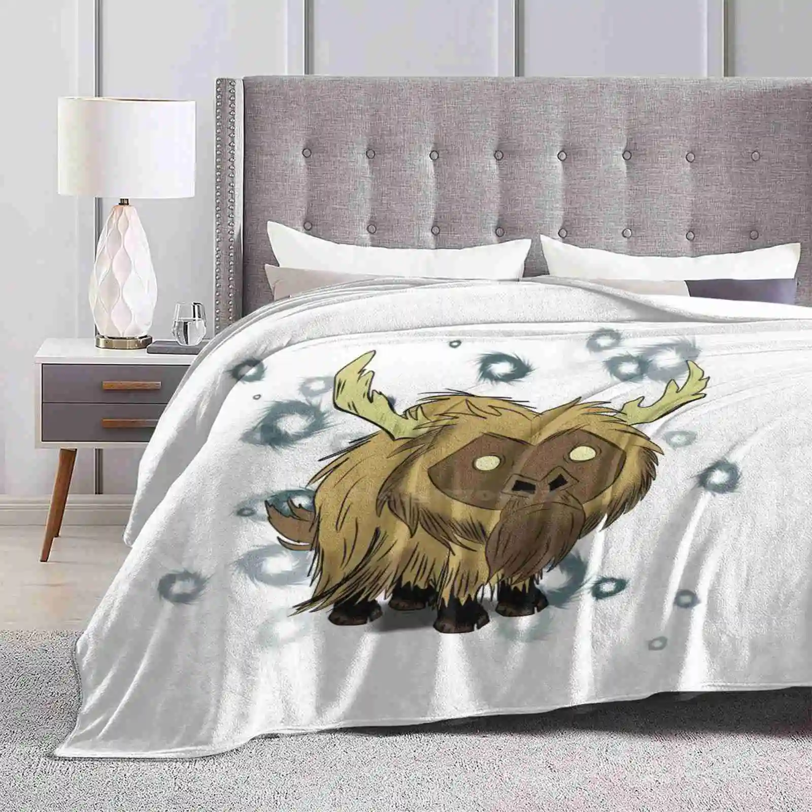 Beefalo , Don'T Starve Creative Design Comfortable Warm Flannel Blanket Wx 78 Hounds Gaming Survival Willow Wendy Wolfgang