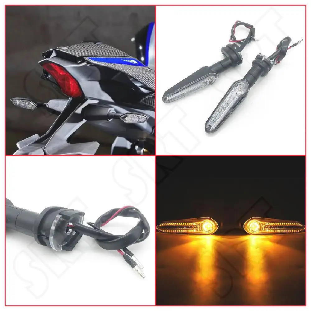Fits for Yamaha YZF R1 R6 R7 ABS YZF-R1M R1S YZF-R7 YZF-R6 2015-2024 Motorcycle Rear Turn Signal Lights 12V LED Indicator Lamp