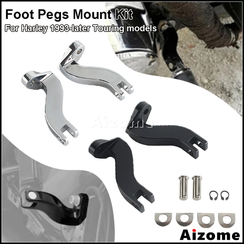 

Rear Passenger Footpeg Mounting Clamp Bracket Kit Durable Support For Harley Touring Street Electra Road Glide Road King 1993-26