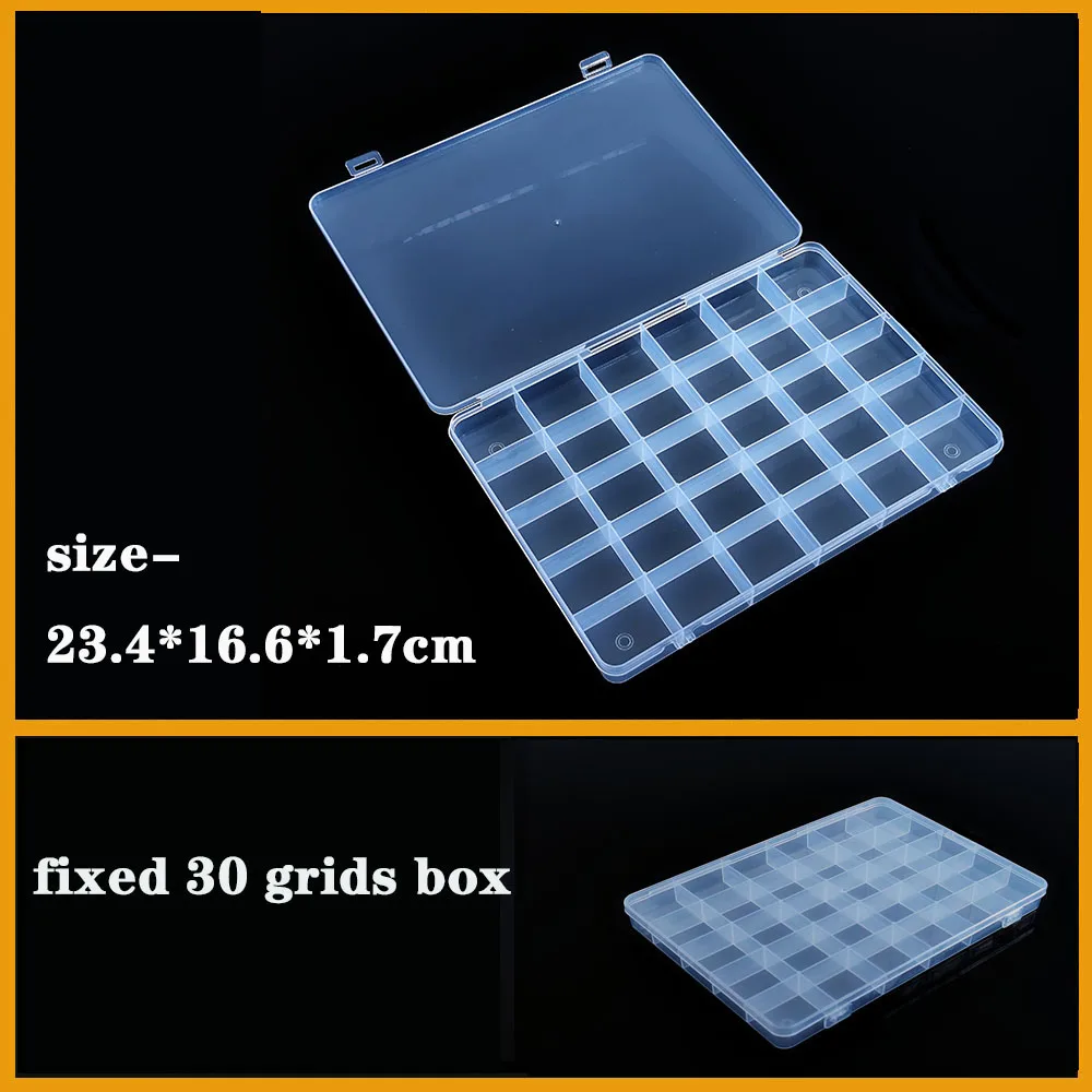 30 grids Plastic Storage Box Practical Adjustable Compartment Container bead storage case Screw Holder Plastic Case Organizer