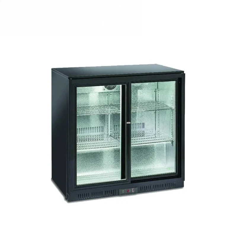 Two sliding door rear bar refrigerator 220L GN-220HS rear bar display cooler