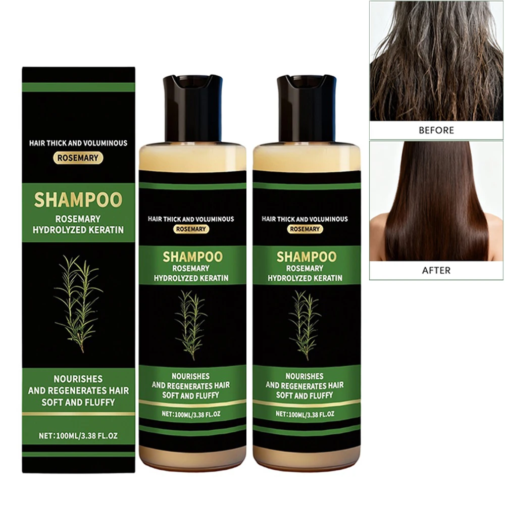 Rosemary Shampoo for Women & Men-Natural Thickening & Strengthening Shampoo with Hydrolyzed Keratin for Thinning Hair Anti Loss