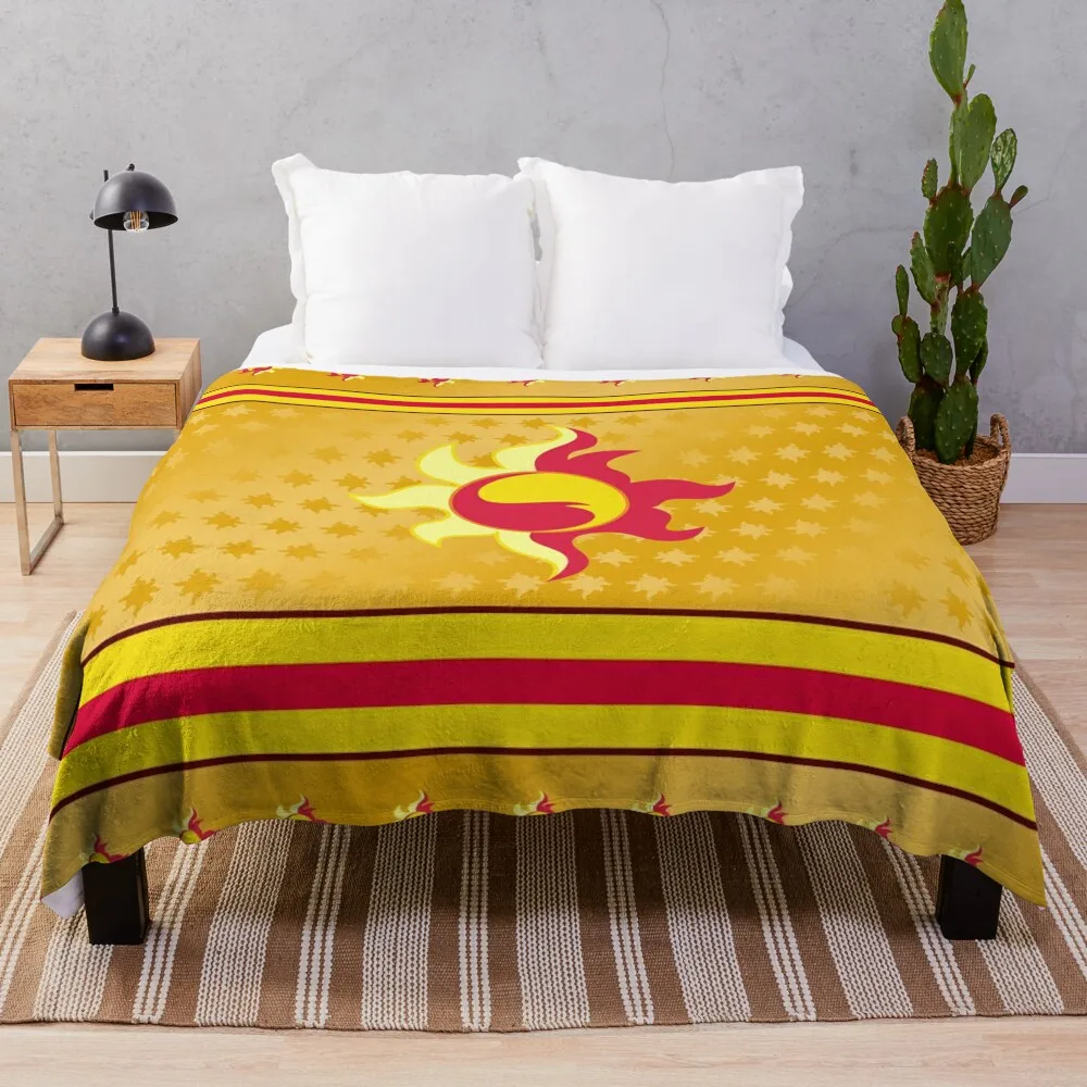 

Sunset Shimmer Sun Fire Flames MLP Cutie Mark Sign v2 Throw Blanket Large Decoratives Travel Soft Plush Plaid Blankets