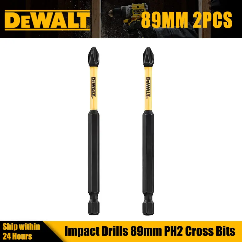 

DEWALT PH2 89MM 2PCS Hex Shank Bits High Speed Steel Electric Drill Wrench Screwdriver Drills Tool Attachments