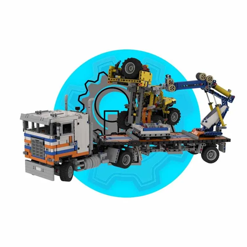 

All-terrain Forklift Compatible Building Block Trailer Model 2207 Pieces Children's Birthday Gift Christmas Toy Gift MOC-122921