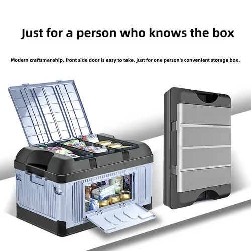 접이식 보관 상자 트렁크 은신처, 캠핑 아웃 낚시 도구 상자, 다층 트렁크 장갑 구획, 자동차 트렁크 캠핑 정리함 