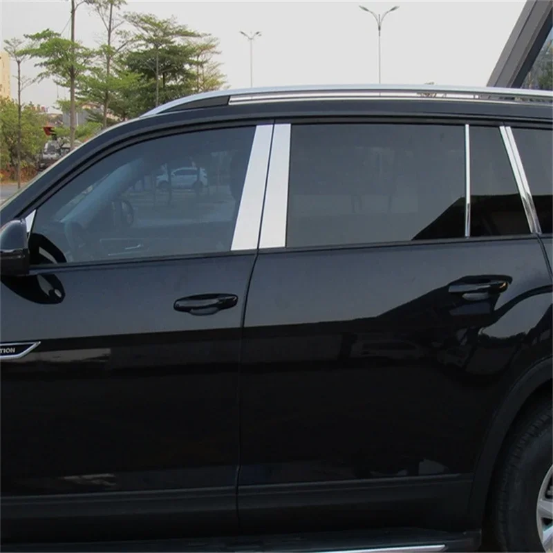 

WELKINRY For Volkswagen Atlas CA1 2018-2025 Teramont Car Body Door Window Central Middle A B C Column Pillar Post Cover Trim