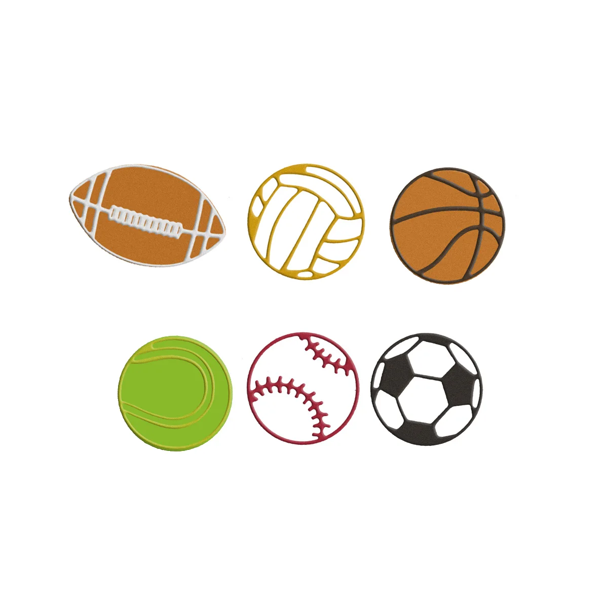 Die Cuts Set Ball Sport wzór koszykówki szablon metalowy dla majsterkowiczów pocztówka dekoracja do albumu na zdjęcia wykrawarka Scrapbooking dostaw