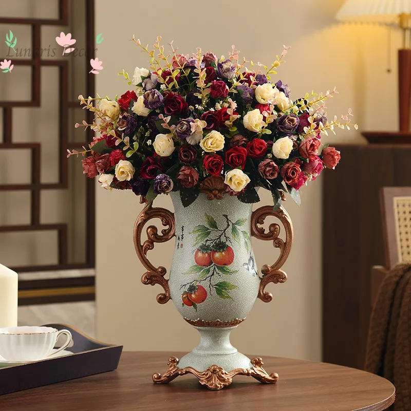 Luxurious chinese-style living room vase - perfect for dried flowers, floral arrangements, and artistic home decor