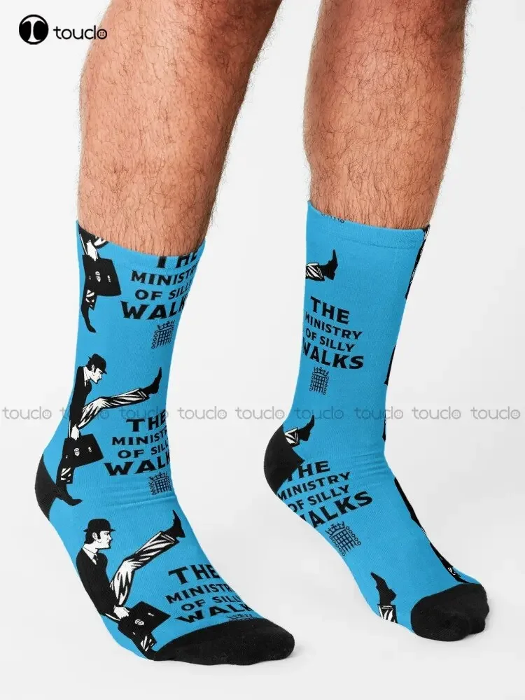 Ministry Of Silly Walks Classic British  British Nostalgia Comedy Gifts Crazy Gifts Socks Custom Gift Streetwear Art