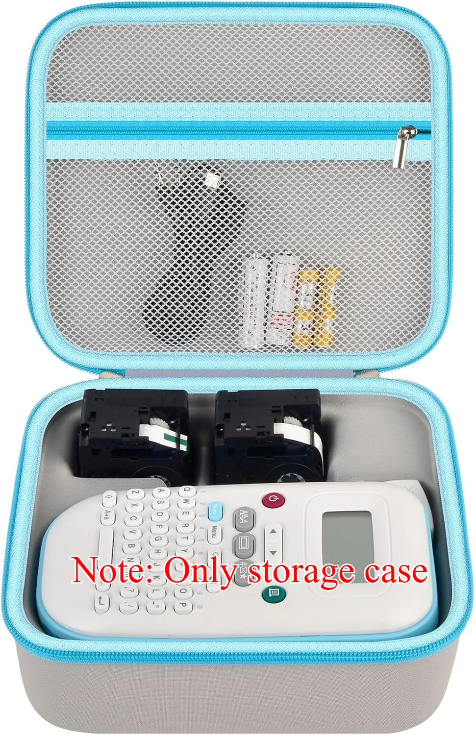 (SOLO ESTUCHE) Estuche de almacenamiento para rotuladora portátil Personal Brother PT-N10, organizador de soporte de transporte portátil para cintas de etiquetas y