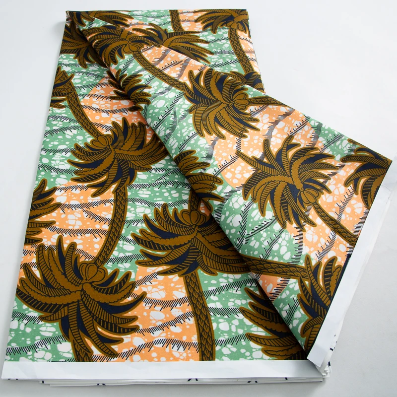 African New Wax Fabric Nigeria Ankara Wax Fabrics Prints Tissu Handicraft Block Batik Dutch For Dresses Cloth Sewing Materials