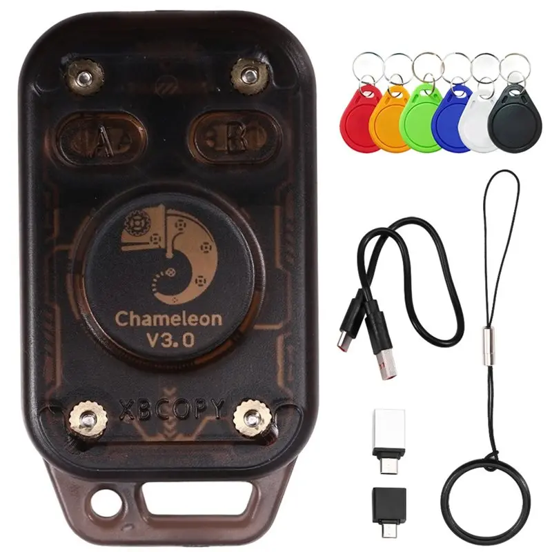 N93RNEW! Chameleon V3.0 RFID Smart Chip Reader+ 6XUID Keychain Card Emulator ID IC 125K 13.56M Reader Writer Tag Copyer