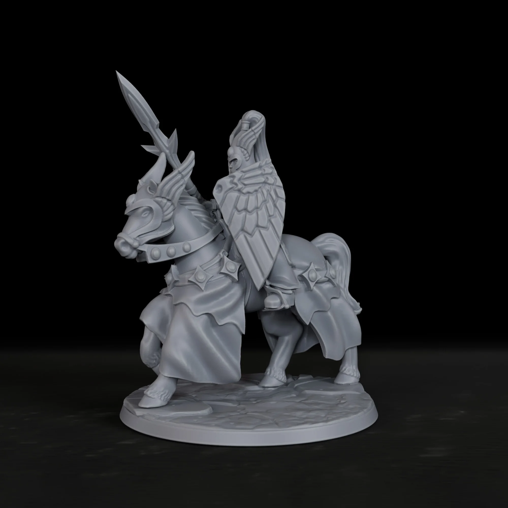 

Fantasy Character NPC Elf Horse Rider Miniature, Great Accessories for Any Classic Table RPG, Suitable for TTRPG Room Decors