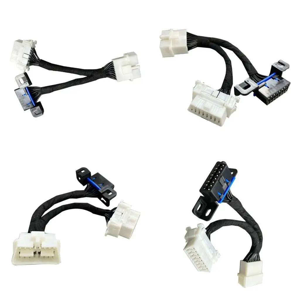

652F 16Pin OBD 2 Extender OBD2 16 Pin Male To Double Female Y Splitter Elbow OBDII Extension Connector Cable