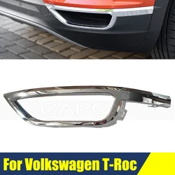 Tail Pipe Frame Cover For Volkswagen T-Roc Car Exhaust Tail Pipes Decoration Frame Tail Throat Pipe Trim